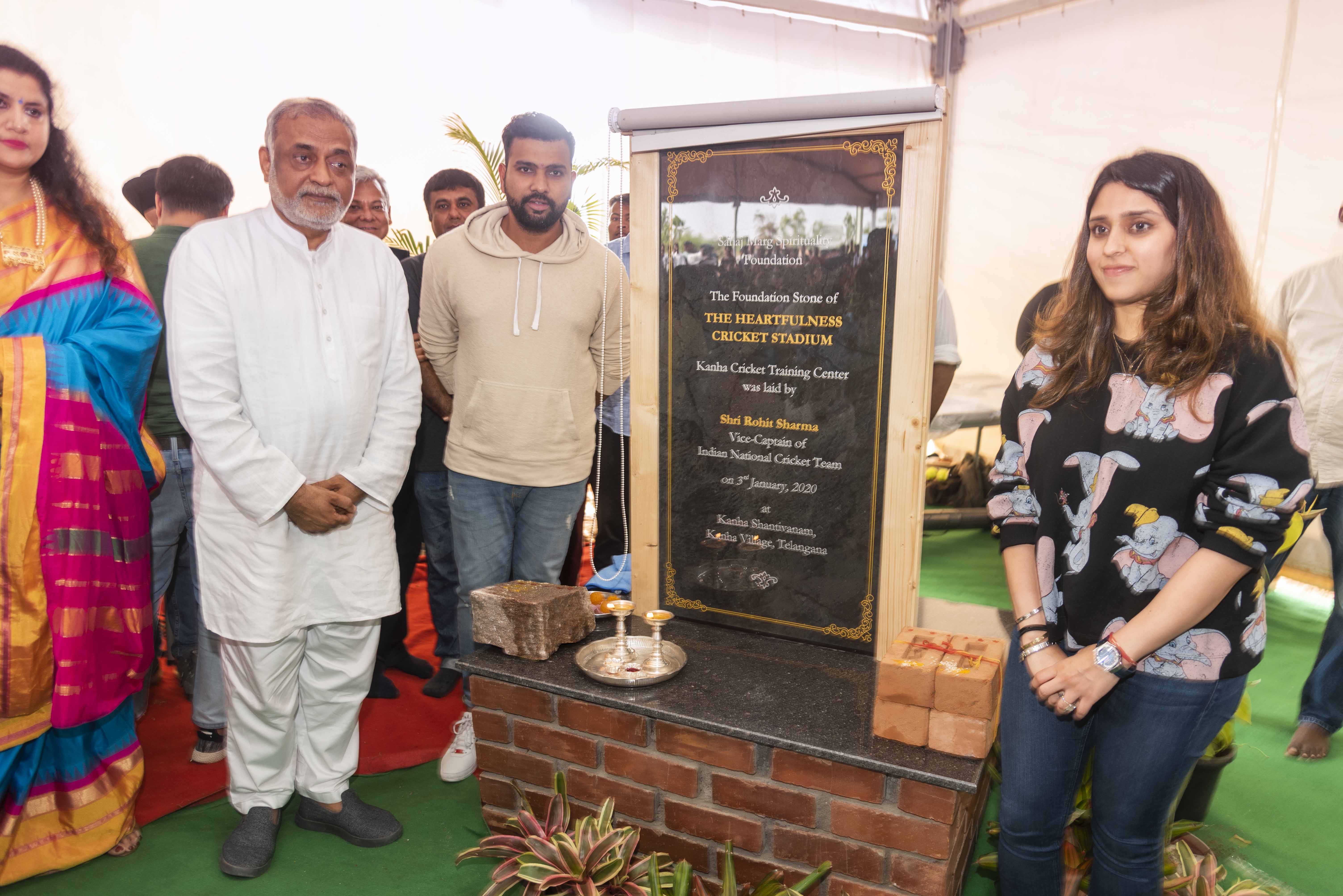 Rohit Sharma lays foundation for international cricket stadium and training centre in Hyderabad